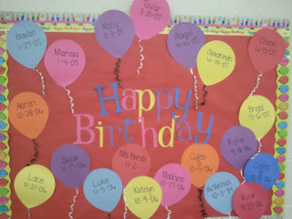 Simple Design For Birthday Bulletin Board   Creative Birthday Charts for Classroom