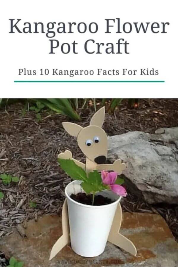 Simple Kangaroo Flower Pot Crafts & Activities For Children