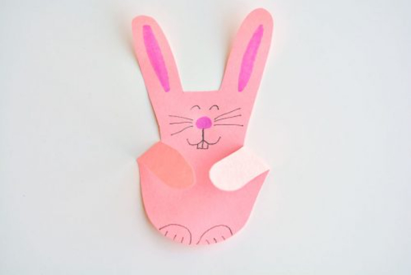 Simple Paper Handprint Easter Bunny Craft Easter Handprint Crafts For Kids