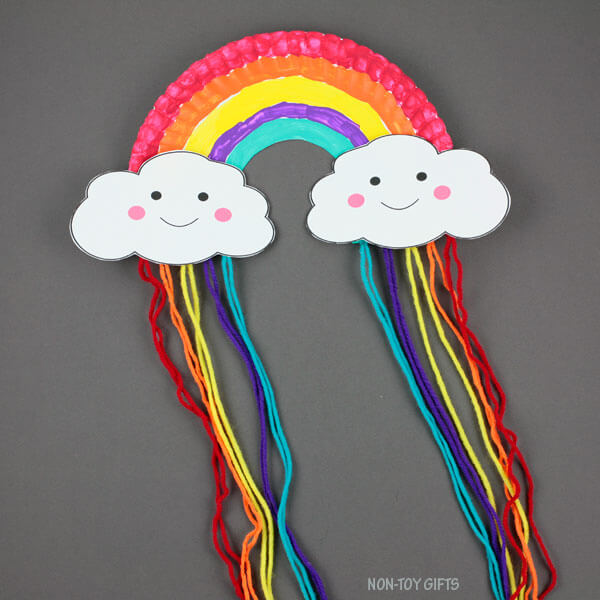 Easy Paper Plate Rainbow Craft Simple Paper Plate Rainbow Art For Toddlers