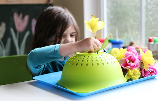 Simple Spring Flowers Tray Activities For Kids Fun Activities for Spring - Indoor & Outdoor