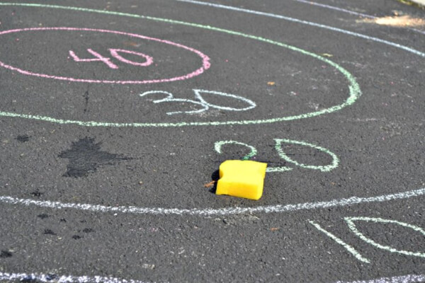 Sidewalk Chalk Activities for Kids Sponge Bullseye Game Activities For Kids