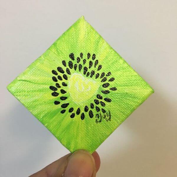 Square Kiwi Painting Craft For Kids