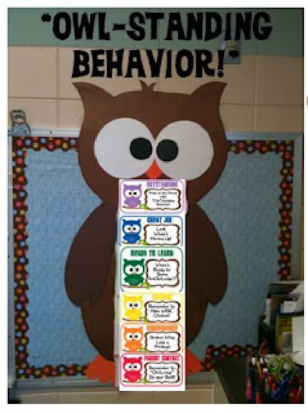 Standing Owl Chart Craft For Classroom Owl Themed Classroom Ideas For Kids