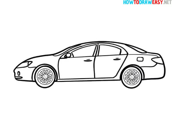Easy Car Drawings for Kids Step By Step Drawing  A Car