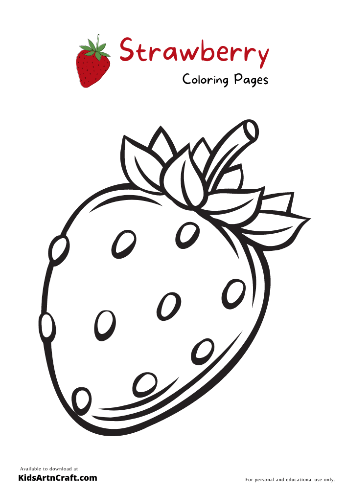 Strawberry Coloring Pages For Kids – Free Printables-Coloring Pages of Strawberries for Little Ones