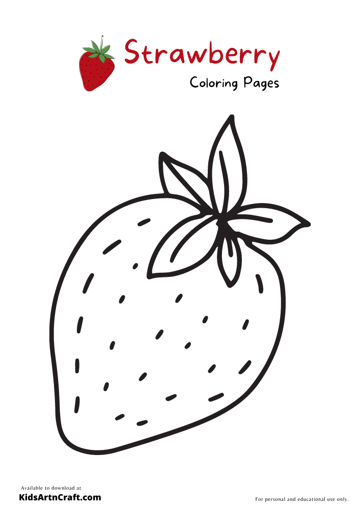 Strawberry Coloring Pages For Kids – Free Printables-Kid-Friendly Printable Strawberry Coloring Pages