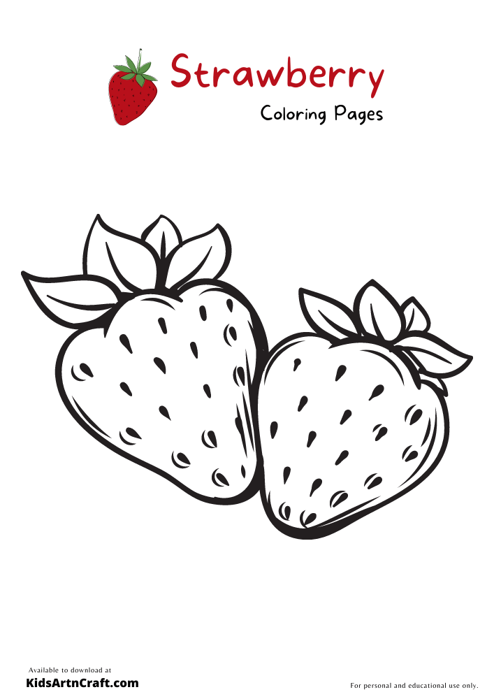 Strawberry Coloring Pages For Kids – Free Printables-Coloring Pages of Strawberries for Toddlers