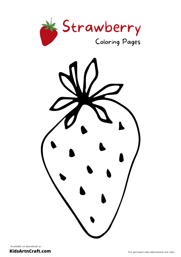 Strawberry Coloring Pages For Kids – Free Printables-Printable Strawberry Coloring Pages for Youngsters