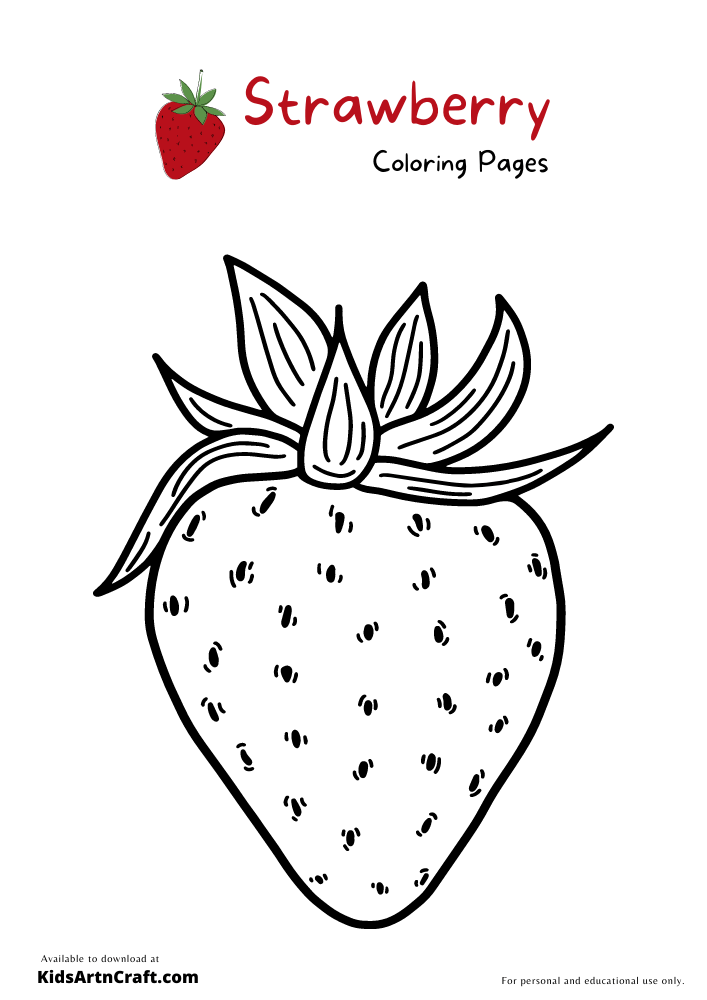 Strawberry Coloring Pages For Kids – Free Printables-Pages of Strawberries for Kids to Color