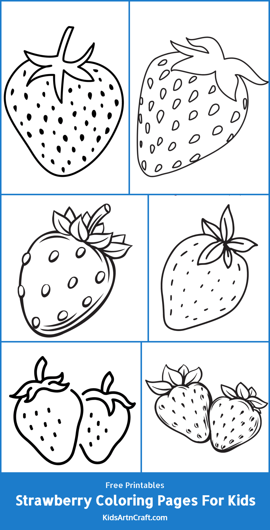 Strawberry Coloring Pages For Kids – Free Printables