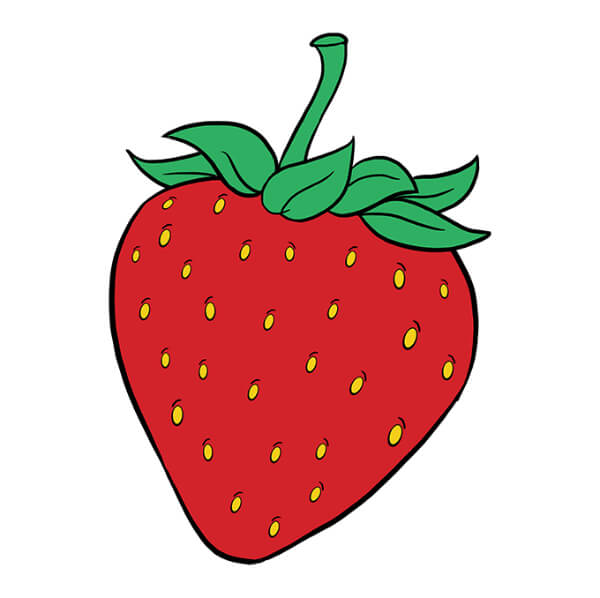 Strawberry Drawing & Sketch for Kids Strawberry Drawing Tutorial For Kids