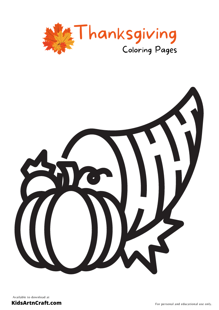 Thanksgiving Coloring Pages For Kids – Free Printables