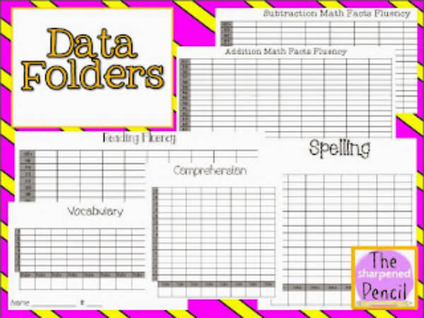 Data Collection Activities for Classroom Thursday Data Folder For Each Child
