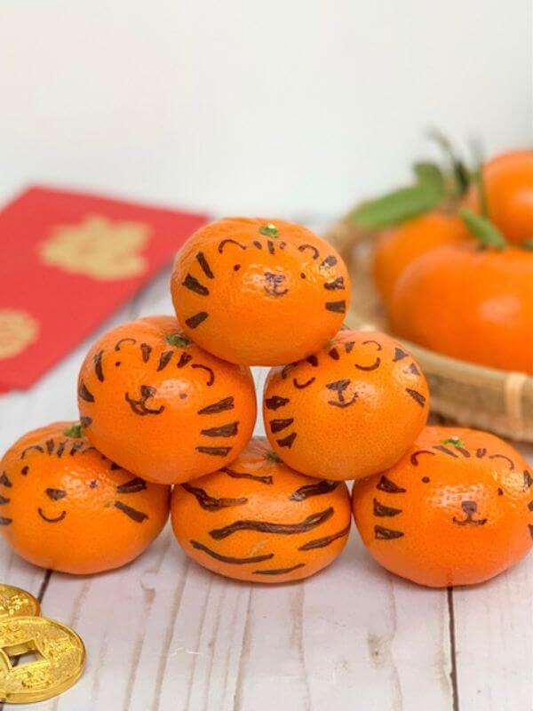 Tiger Mandarin Orange Art For Kids 