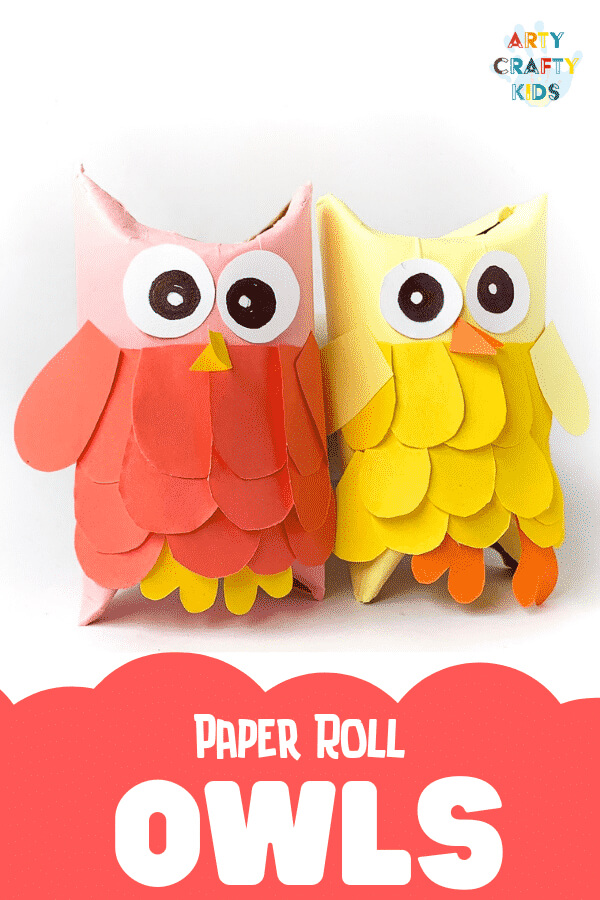 Toilet Paper Roll Owl Bird Craft Idea For Kids