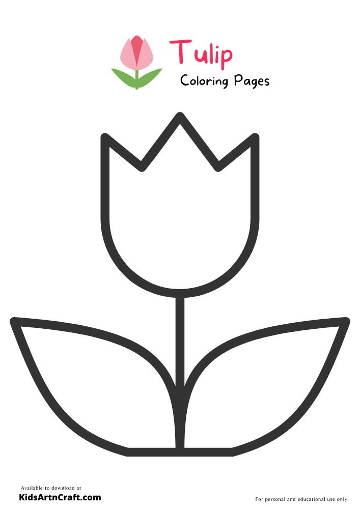 Tulip Coloring Pages For Kids – Free Printables