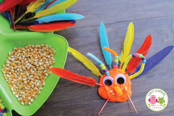 Easy Turkey Play Dough Activity For Kids