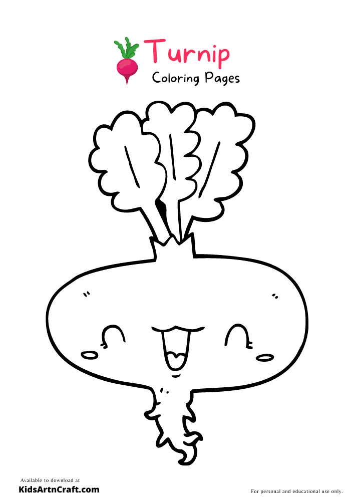 Turnip Coloring Pages For Kids – Free Printables