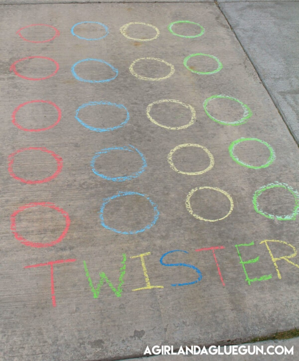 Sidewalk Chalk Activities for Kids Twister Games & Activities With Sidewalk Chalk