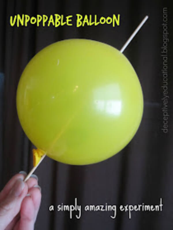 Unpoppable Balloon Experiment For Kids