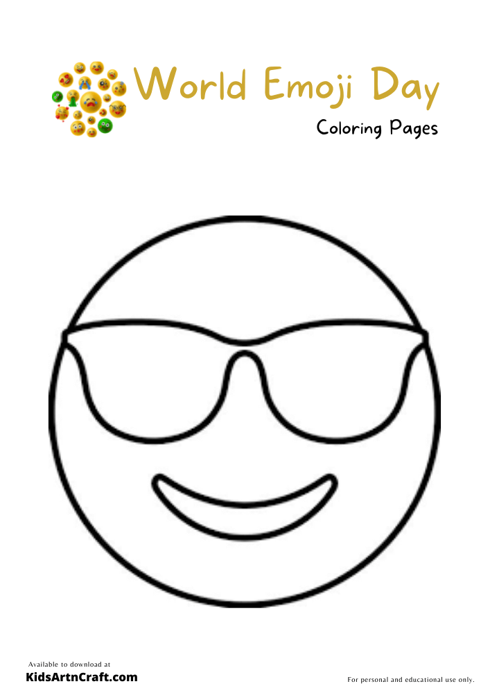 World Emoji Day Coloring Pages For Kids – Free Printables