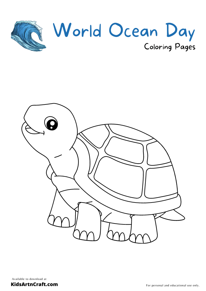 World Oceans day Coloring Pages For Kids – Free Printables