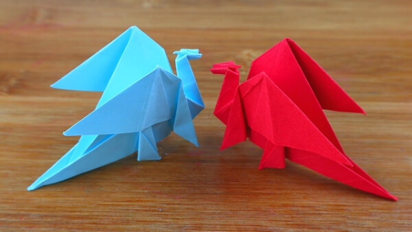 How To Make An Origami Dragon With Kids DIY 3D Paper Origami Dragon Tutorial