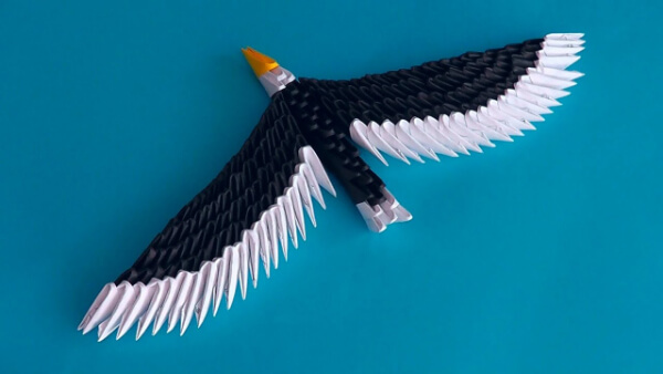 How To Make An Origami Hawk With Kids 3D Origami Hawk Craft Instruction