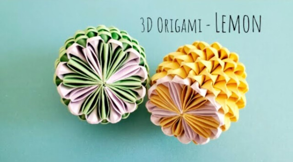 3d Origami Lemon Instructions Tutorial