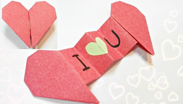 3d Origami Valentine Heart Envelope Gift Card Ideas That Kids Can Make