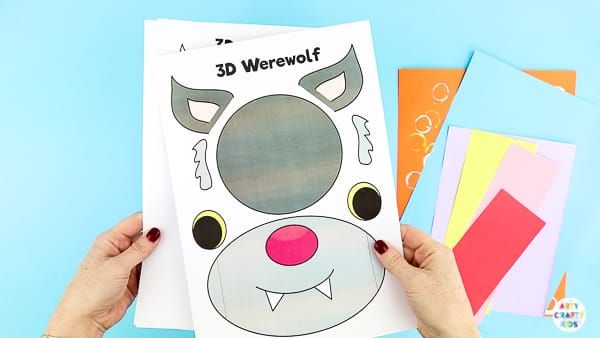 3D Paper Wolf Craft & Activities Idea For Preschoolers