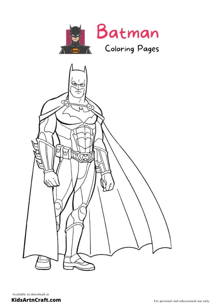 batman coloring pages for kids free printables kids art craft