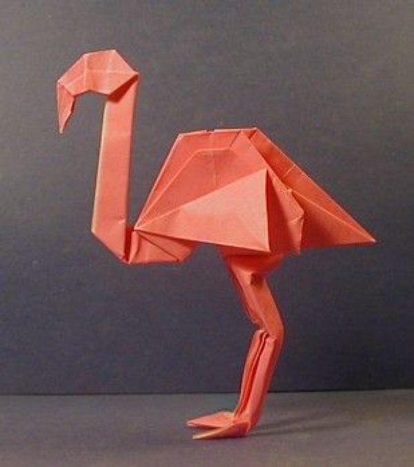 DIY Flamingo Bird With Origami Paper