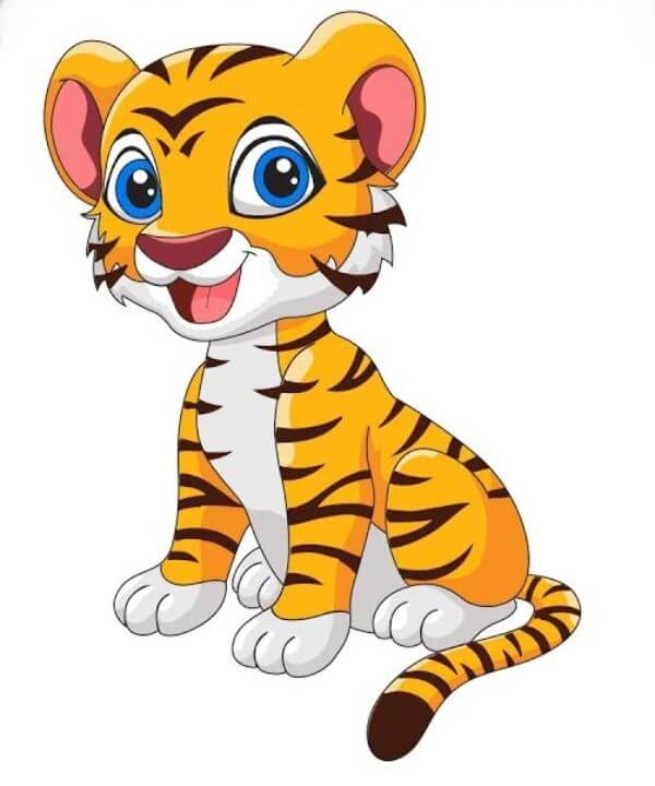 Easy & Simple Tiger Drawing & Sketch Ideas For Kids
