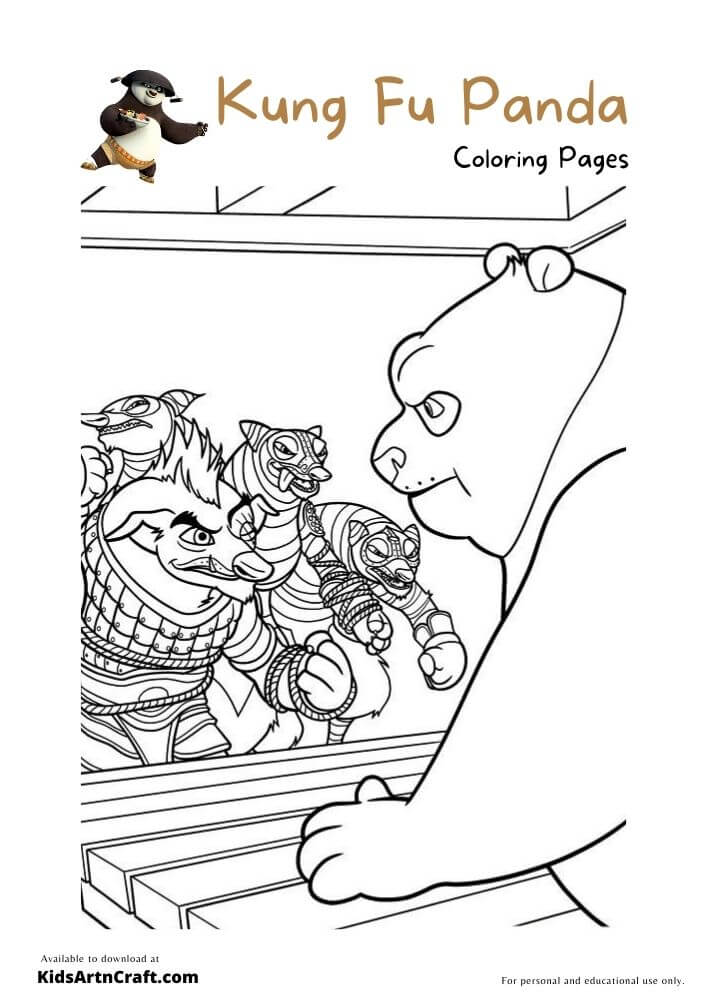 Kung Fu Panda Coloring Pages For Kids