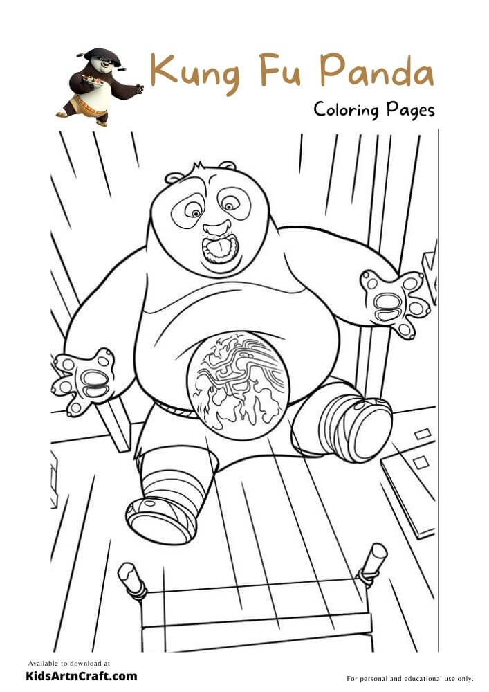 Kung Fu Panda Coloring Pages For Kids