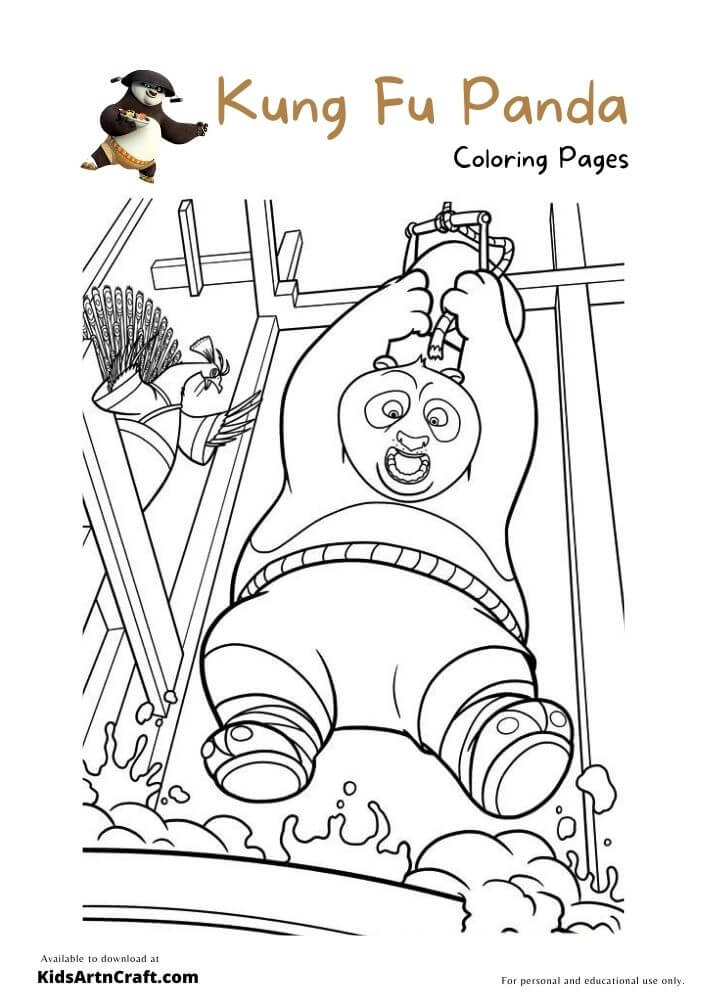 Kung Fu Panda Coloring Pages For Kids
