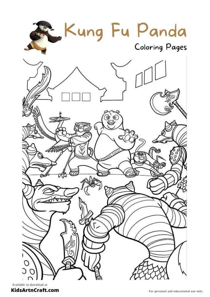 Kung Fu Panda Drawing For Kids