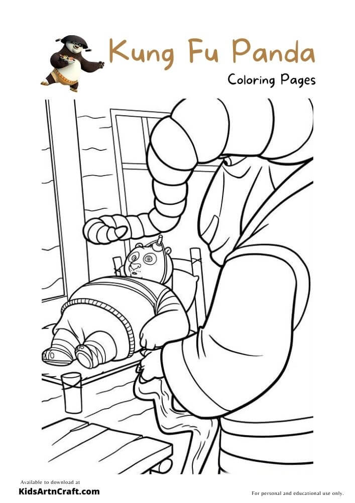 Kung Fu Panda Drawing For Kids