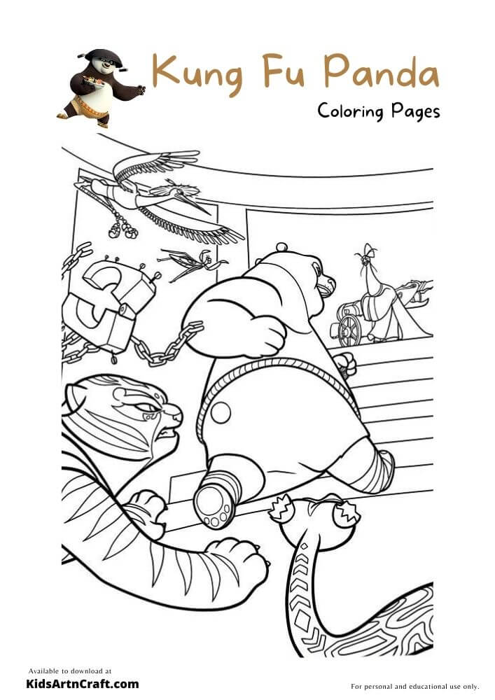Kung Fu Panda Coloring Pages For Kids