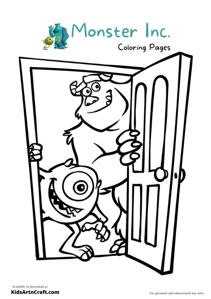Monster inc. Coloring Pages For Kids