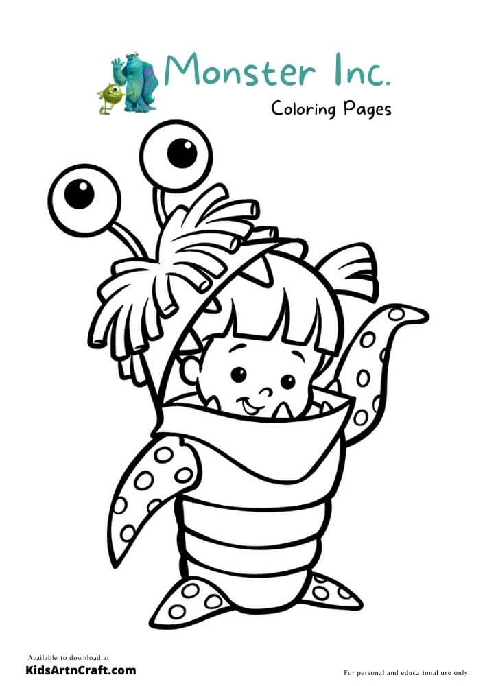 Monster inc. Drawing For Kids