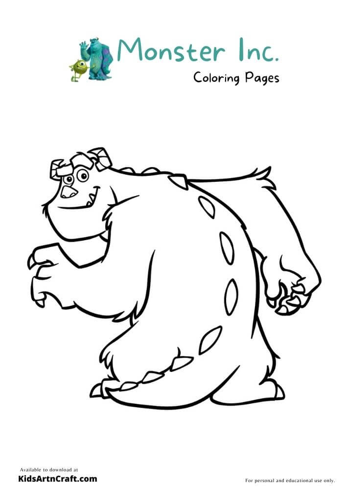 Monster inc. Drawing For Kids