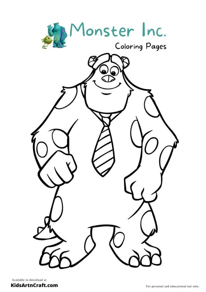 Monster inc. Drawing For Kids