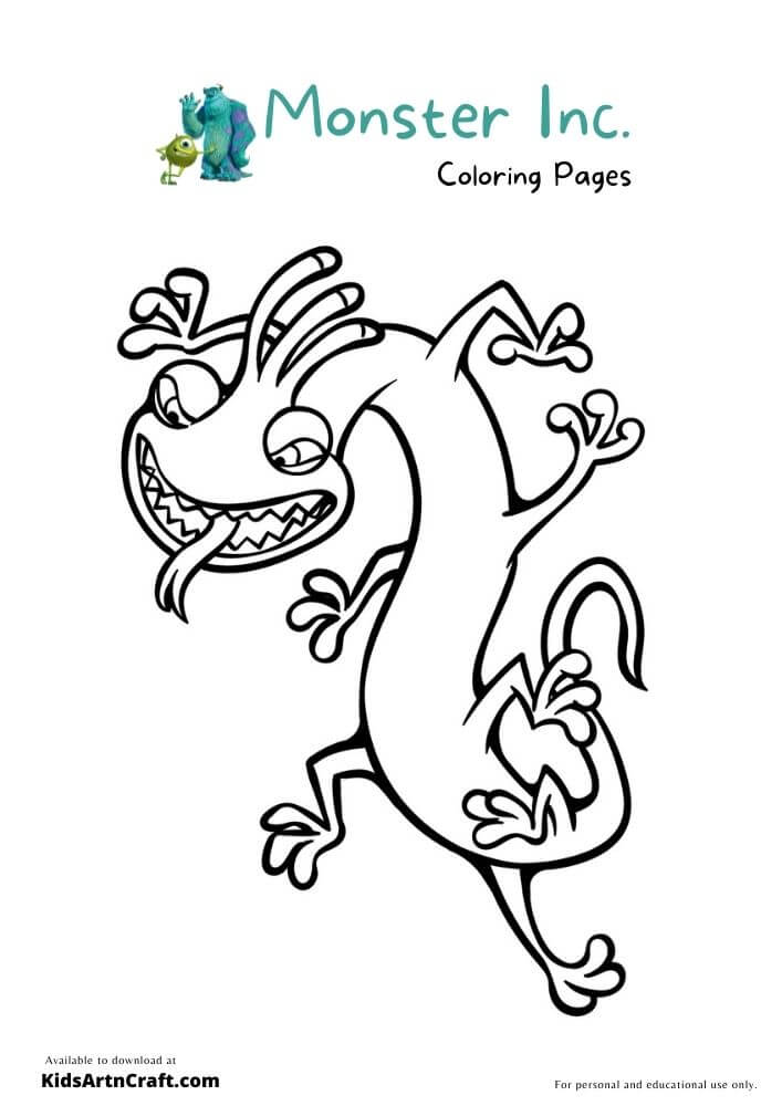 Monster inc. Drawing For Kids