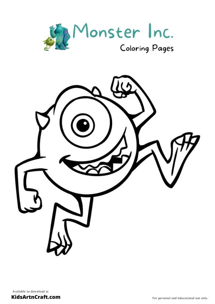 Monster inc. Coloring Pages For Kids