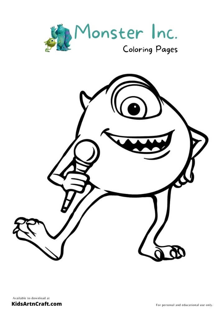 Monster inc. Coloring Pages For Kids