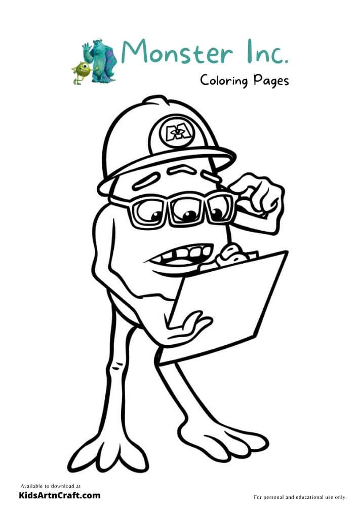 Monster inc. Drawing For Kids