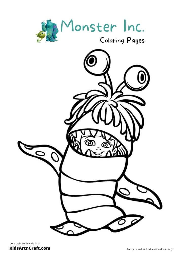 Monster inc. Coloring Pages For Kids
